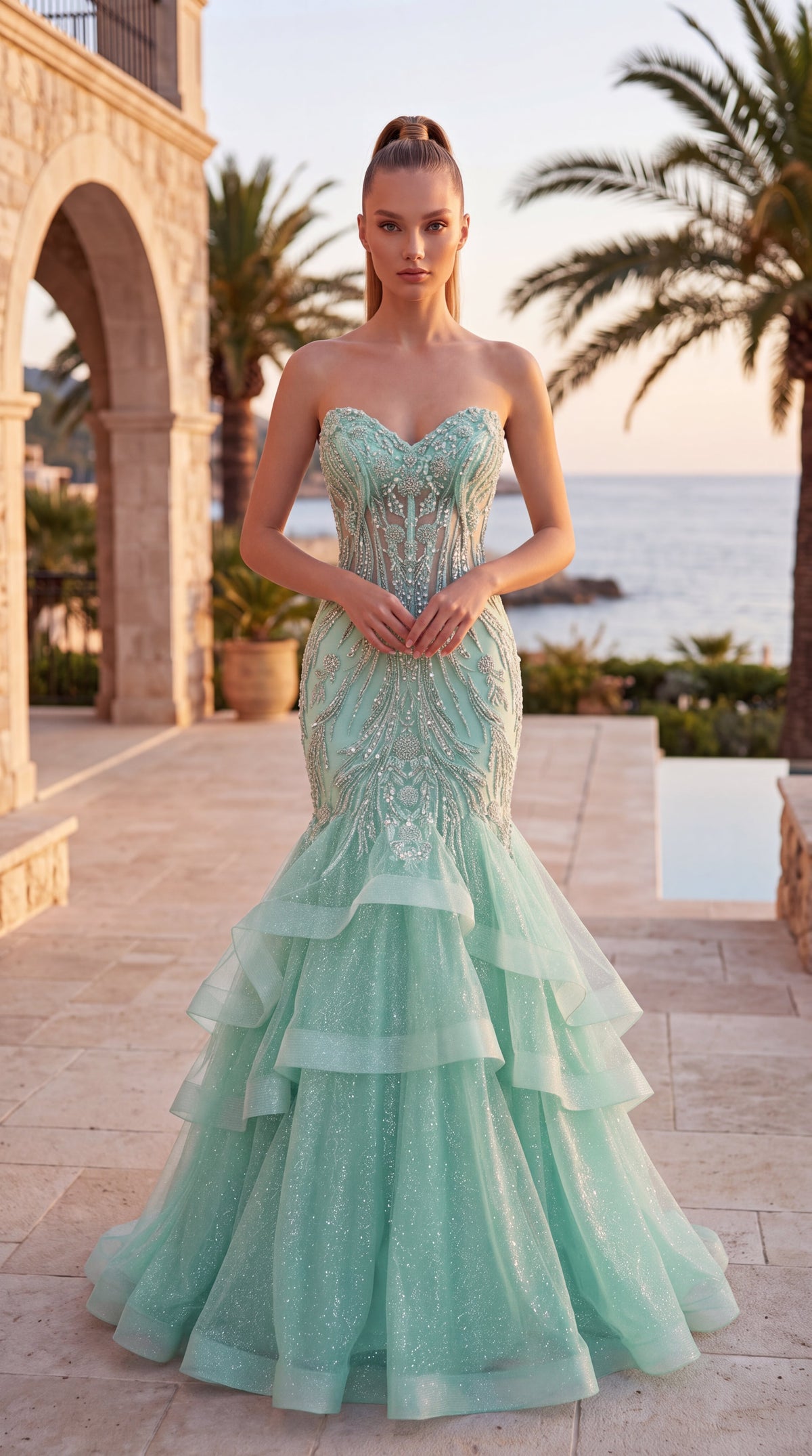 Jasz Couture Style 8076 | MINT | front view