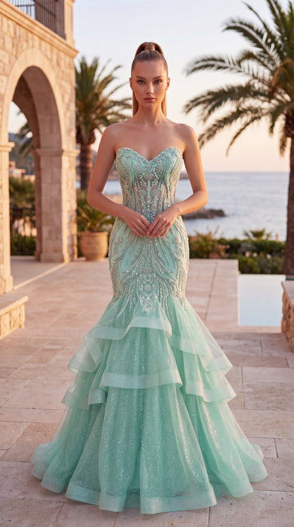 Jasz Couture Style 8076 | MINT | front view